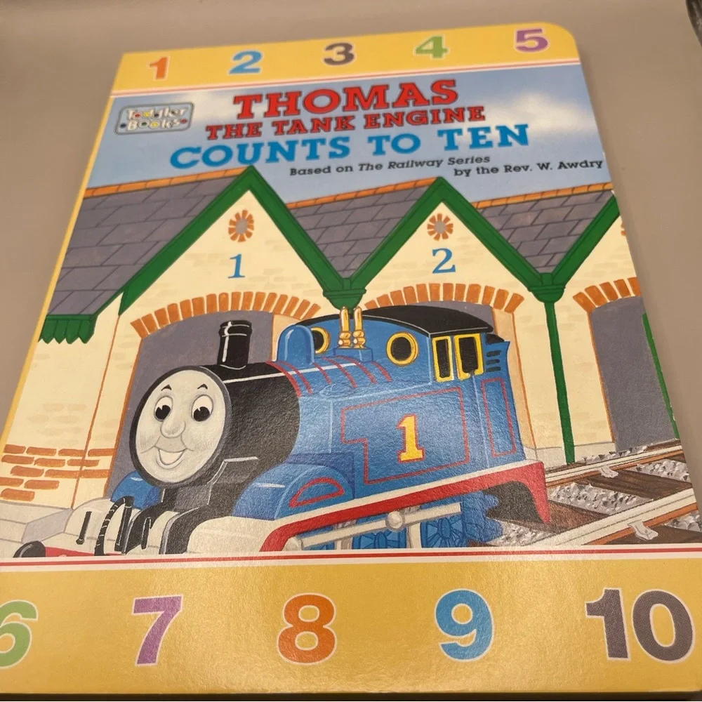 Vintage Thomas the train take along box of 4 board books for your toddler.